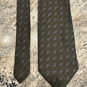 JOSEPH ABBOUD Vintage Men's 100% Silk Necktie ITALY Designer PAISLEY Gray